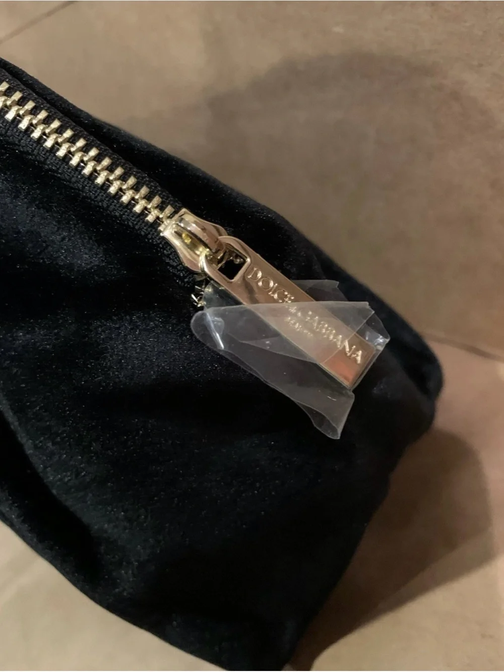 Dolce & Gabbana Beauty velvet cosmetic bag